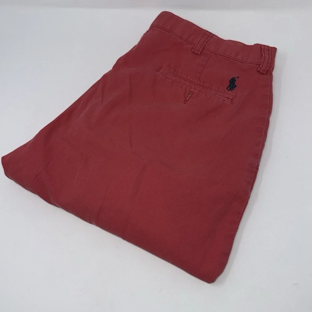 Vintage Polo Ralph Lauren Shorts Mens Size 34 Red Chino Y2K Style